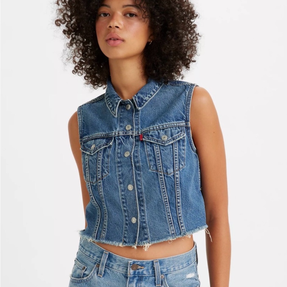 Levi's Classic Blue Denim Vest